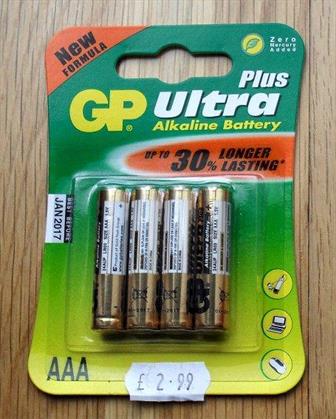 GP Alkaline Batteries - various sizes