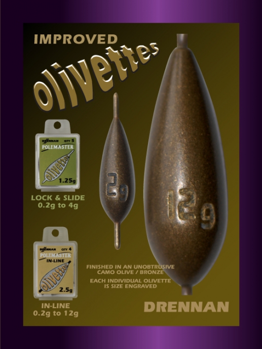 Drennan Engraved Olivettes Lock and Slide  ALL SIZES 