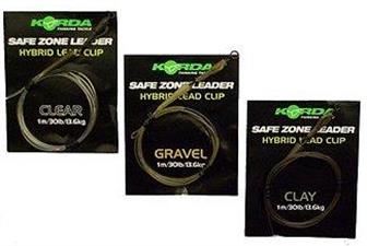 Korda Safe Zone 1m Leader - Hybrid Lead Clip or Ring Swivel