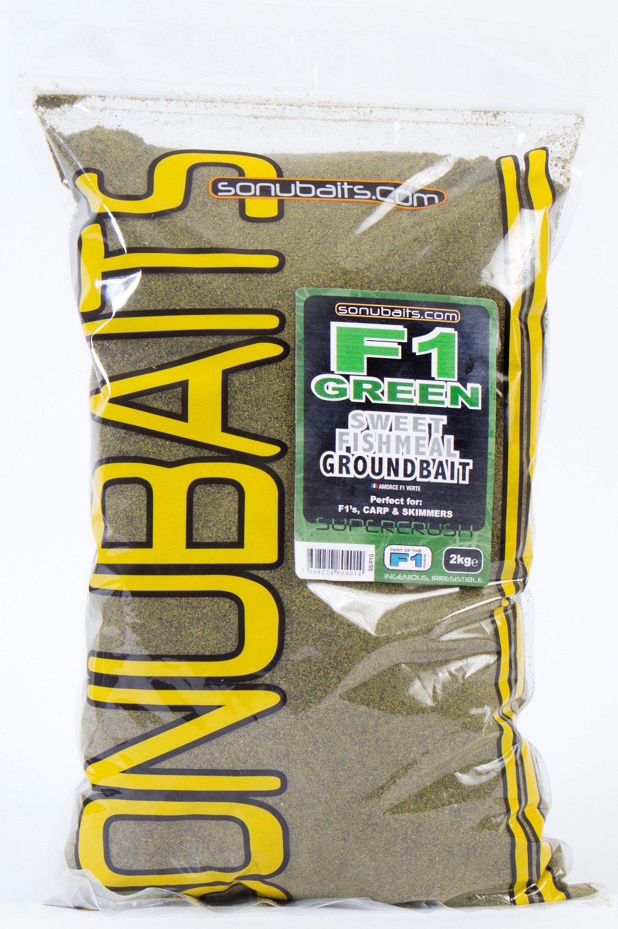 F1 Green Sonubaits Supercrush Fishmeal Groundbait