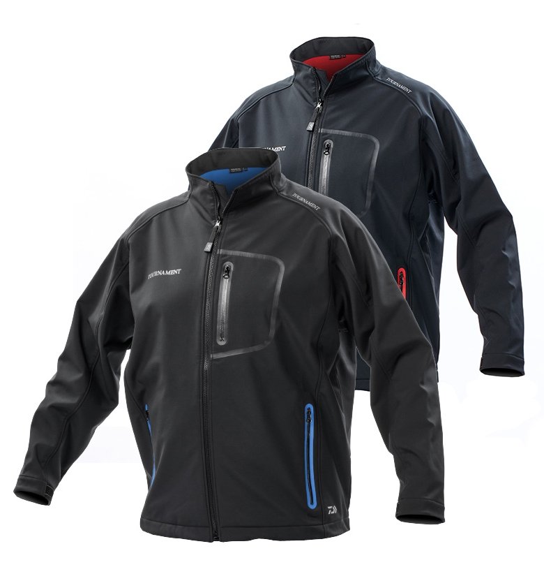 Daiwa NEW Softshell Fishing Jacket - BLUE / BLACK - All Sizes - NEW FOR 2018