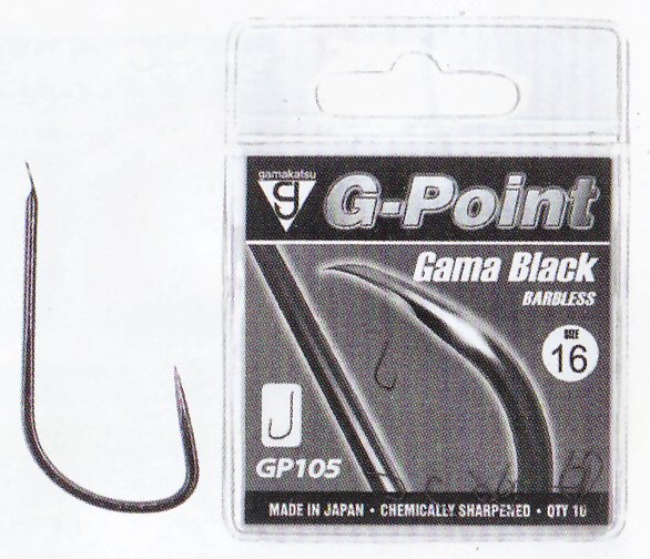 Gamakatsu G-Point Gama Green Barbless Hooks - Matchman Supplies