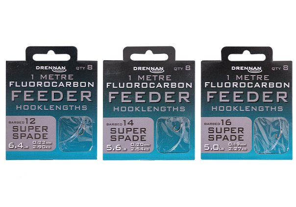 Drennan 1 Metre Fluorocarbon Feeder Hooklengths - Matchman Supplies