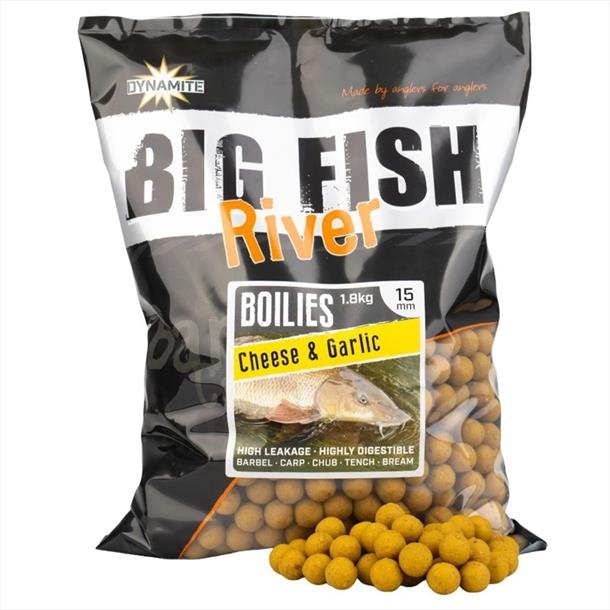 Dynamite Baits Big Fish River Cheese and Garlic Boilies 15mm 1.8kg