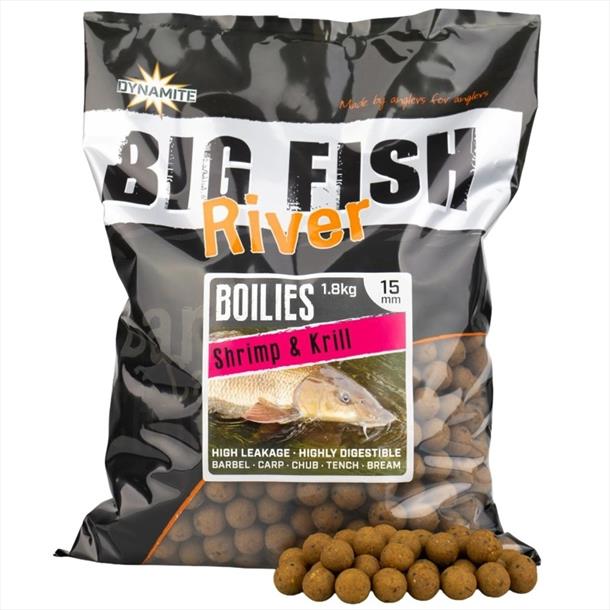 Dynamite Baits Big Fish River Shrimp and Krill Boilies 15mm 1.8kg