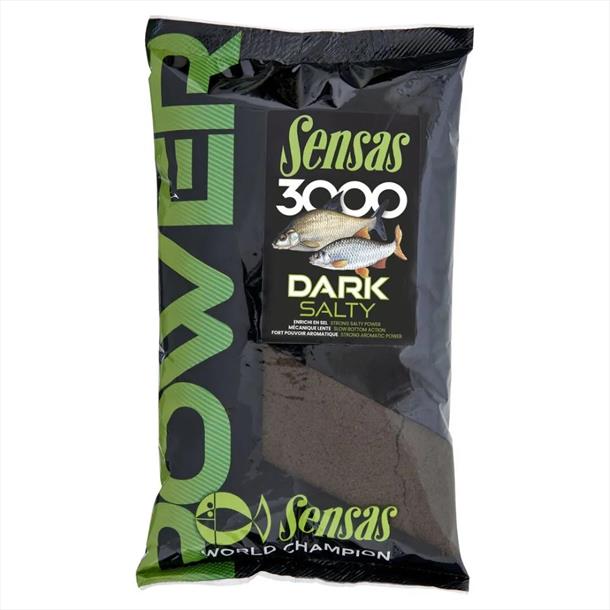 Sensas 3000 Power Dark Salty Groundbait 1kg