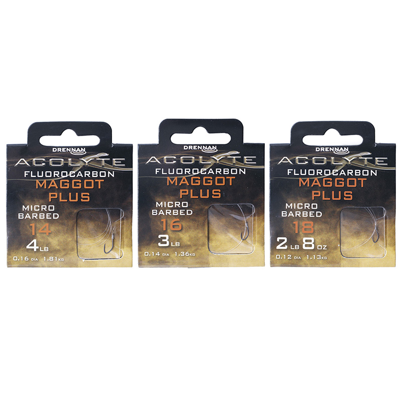 drennan acolyte maggot plus hooks to fluorocarbon-1