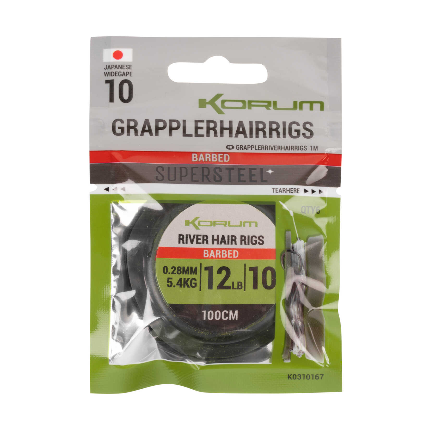 Korum Grappler River Hair Rigs 1m